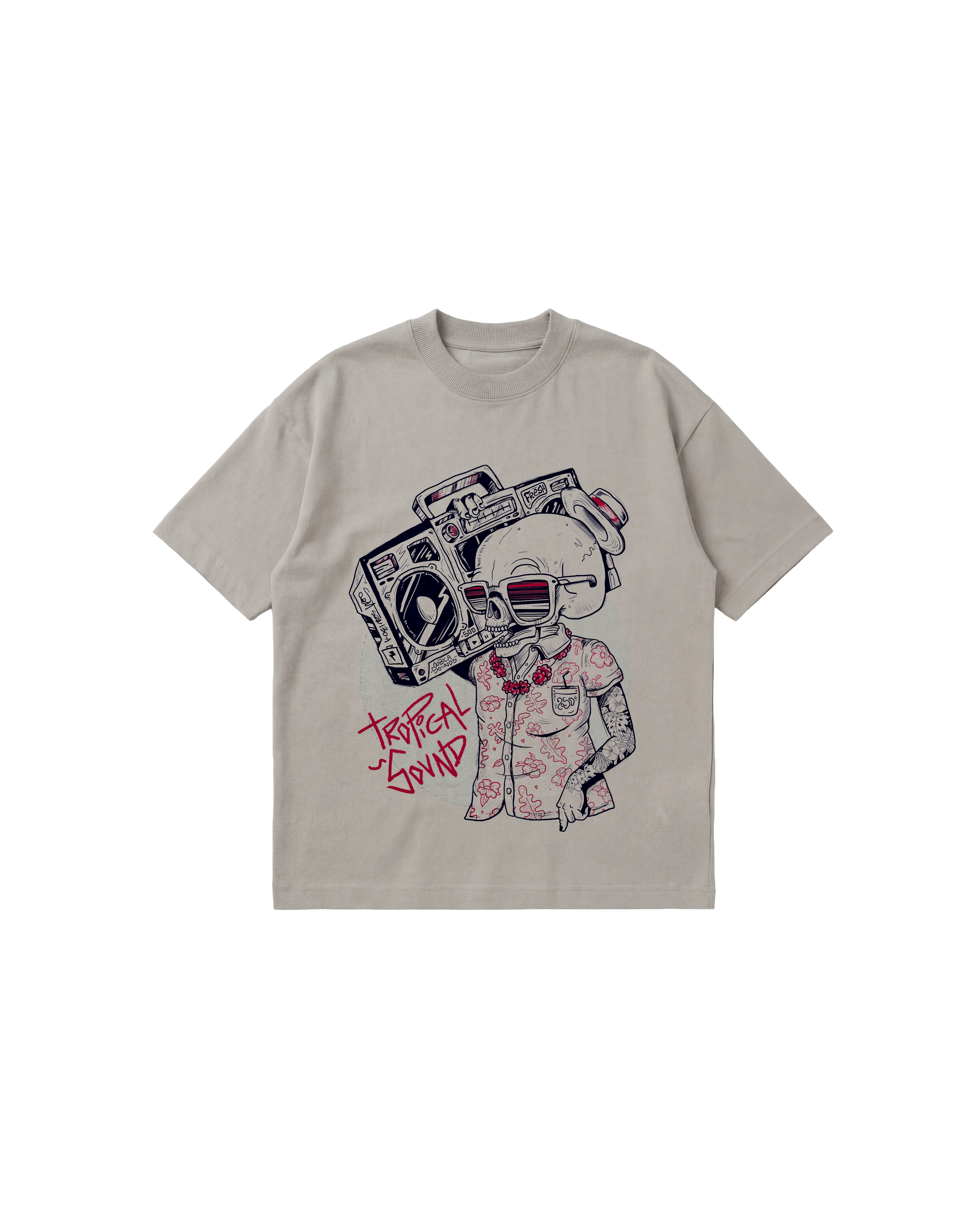 Tropical Sound Semi Oversize 250 Gris Cemento Cubica