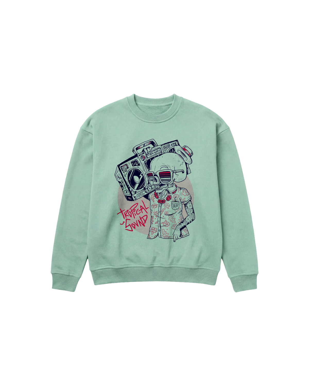 Tropical Sound Sweatshirt 410 Verde Menta Cubica