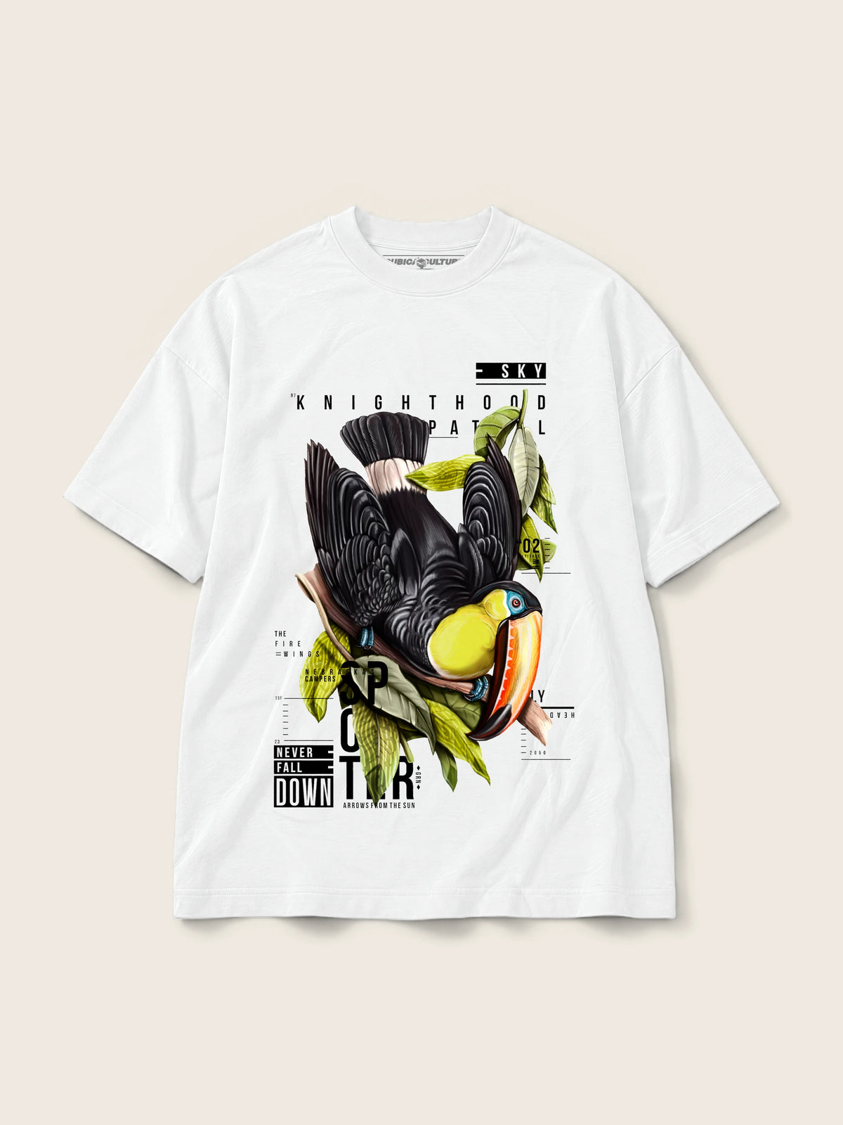 Tucán · Camiseta Semi Oversize 250g Blanco — Imagen del producto 1
