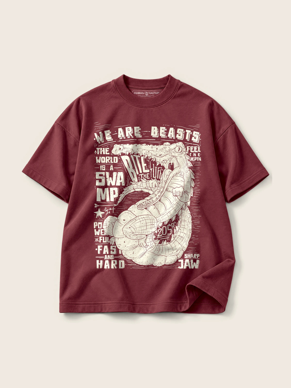 We Are Beasts · Camiseta Semi Oversize con Cortes 410g — Imagen del producto 9