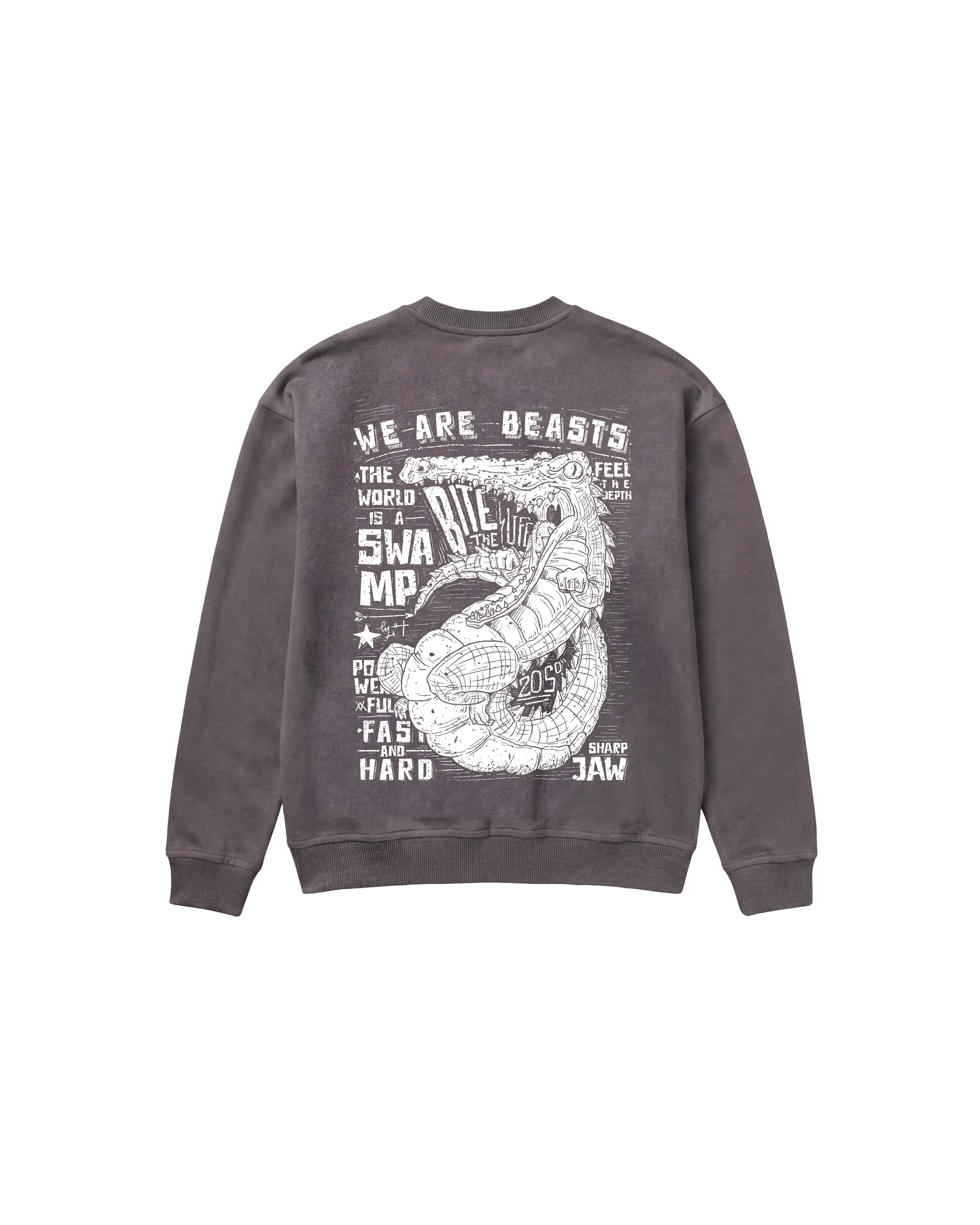 We Beasts Sweatshirt 410 Gris Oscuro Cubica
