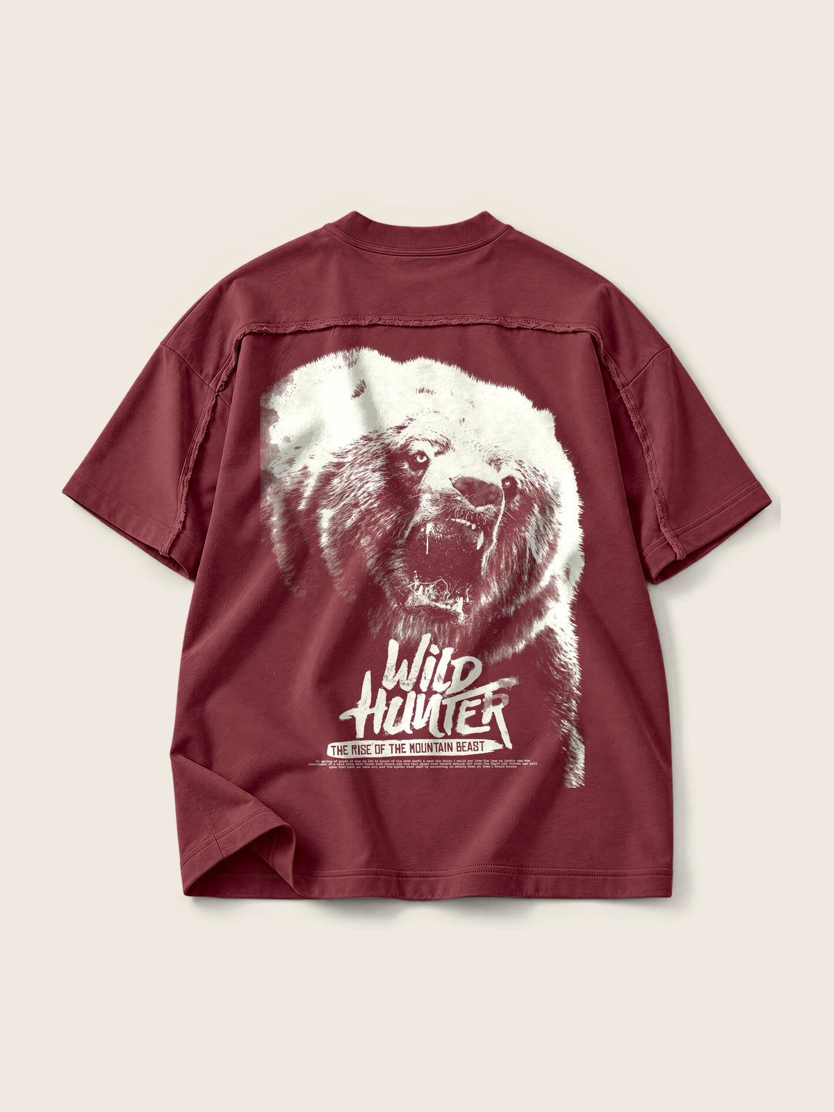 Wild Hunter · Camiseta Semi Oversize con Cortes 410g — Imagen del producto 3